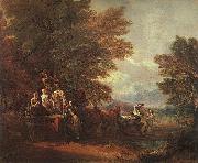 Thomas Gainsborough The Harvest Wagon France oil painting reproduction